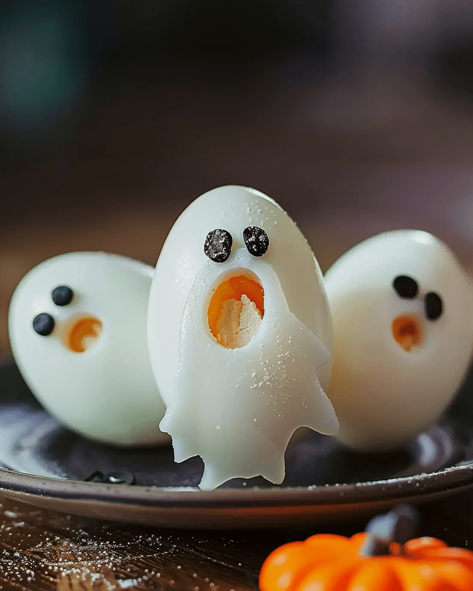 Ghost Hard-Boiled Eggs: A Fun and Healthy Halloween Breakfast for Kids