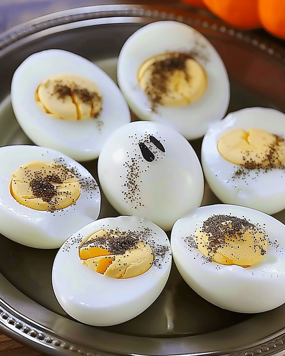 Ghost Hard-Boiled Eggs: A Fun and Healthy Halloween Breakfast for Kids