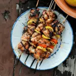 Grilled Lemon Garlic Chicken Thigh Skewers