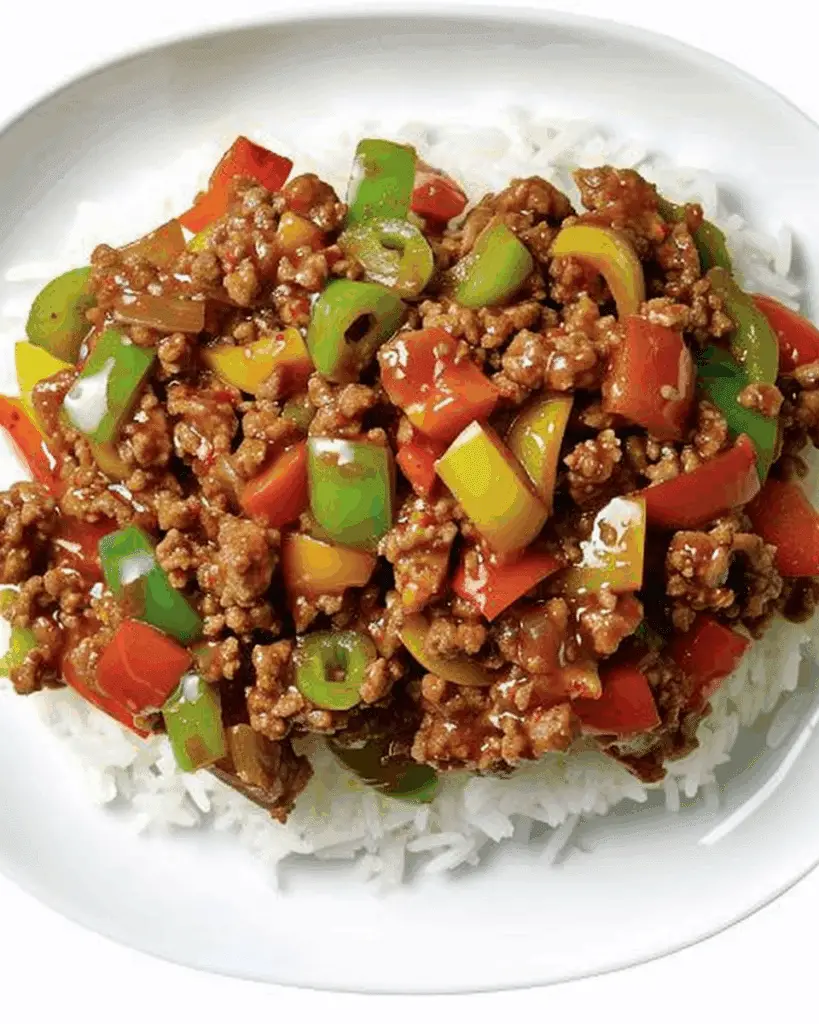 Ground Beef Pepper Stir-Fry