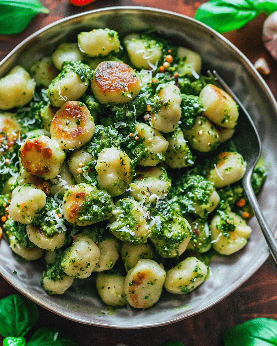 Healthy Cauliflower Gnocchi With Pesto
