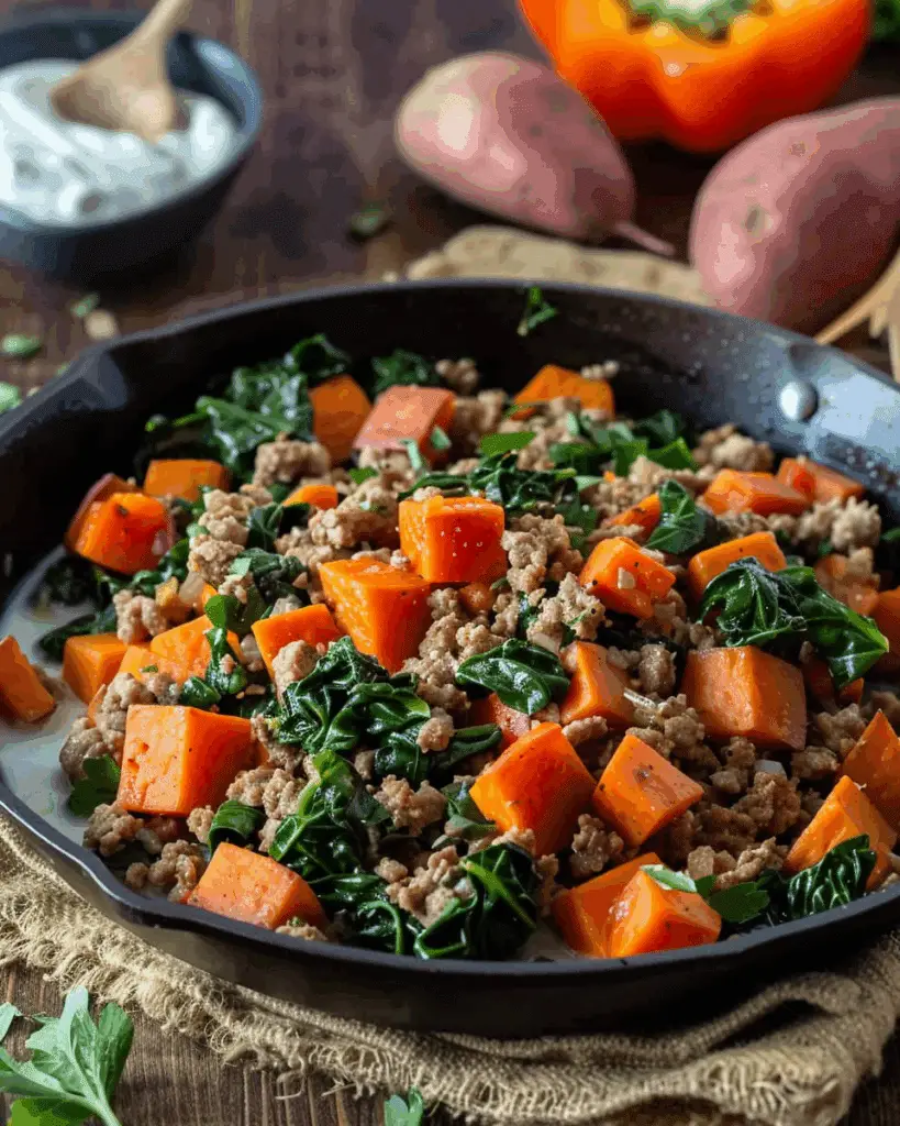 Healthy Ground Turkey Sweet Potato Skillet in 30 Minutes
