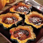 Honey-Glazed Acorn Squash with Creamy Goat Cheese and Cranberry Drizzle