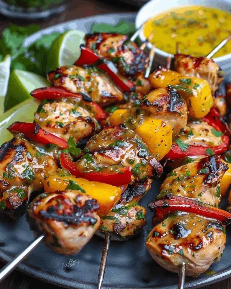 Mango Habanero Chicken Skewers