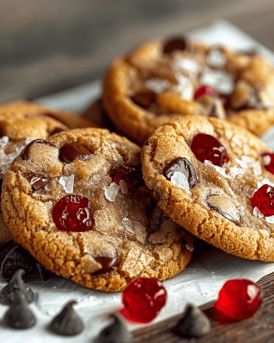 Maraschino Cherry Chocolate Chip Cookies