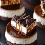 Mini Chocolate Caramel Cheesecake Bites