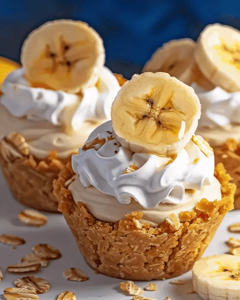 No-Bake Mini Banana Cream Pies