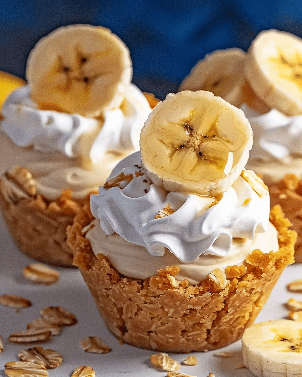 No-Bake Mini Banana Cream Pies