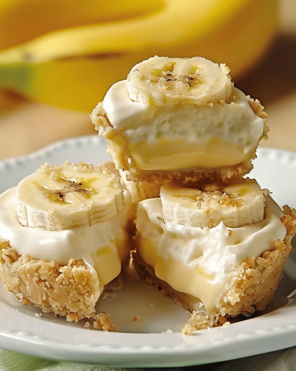 No-Bake Mini Banana Cream Pies