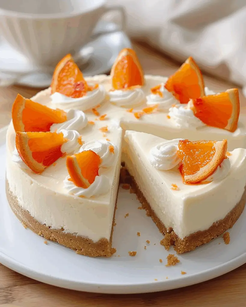 No-Bake Orange Creamsicle Cheesecake