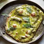 Pesto Flatbread with Mozzarella and Arugula