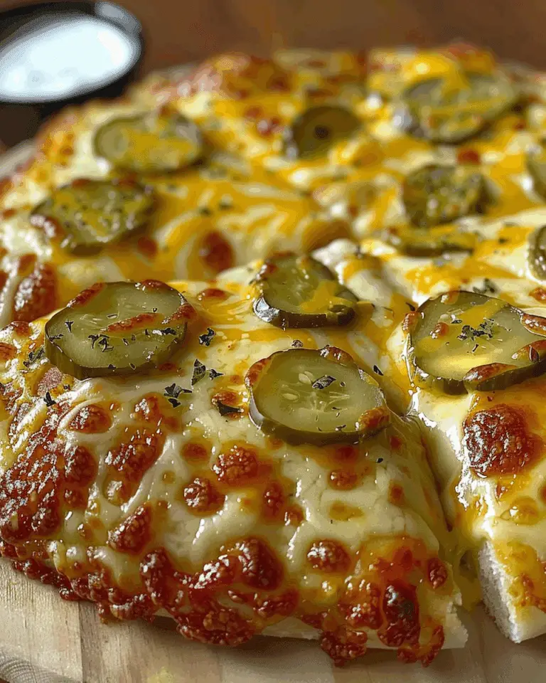 Pickle Pizza with Ranch & Cheese