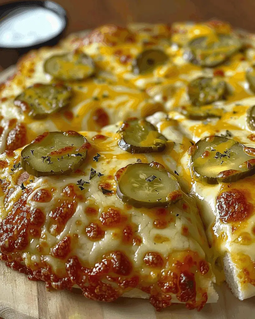 Pickle Pizza with Ranch & Cheese
