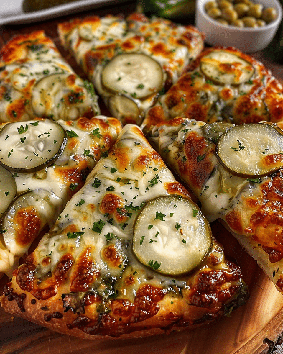 Pickle Pizza with Ranch & Cheese