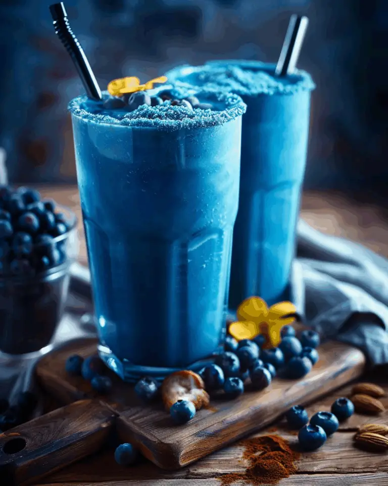 Refreshing Blue Superfood Juice with Blue Spirulina Powder