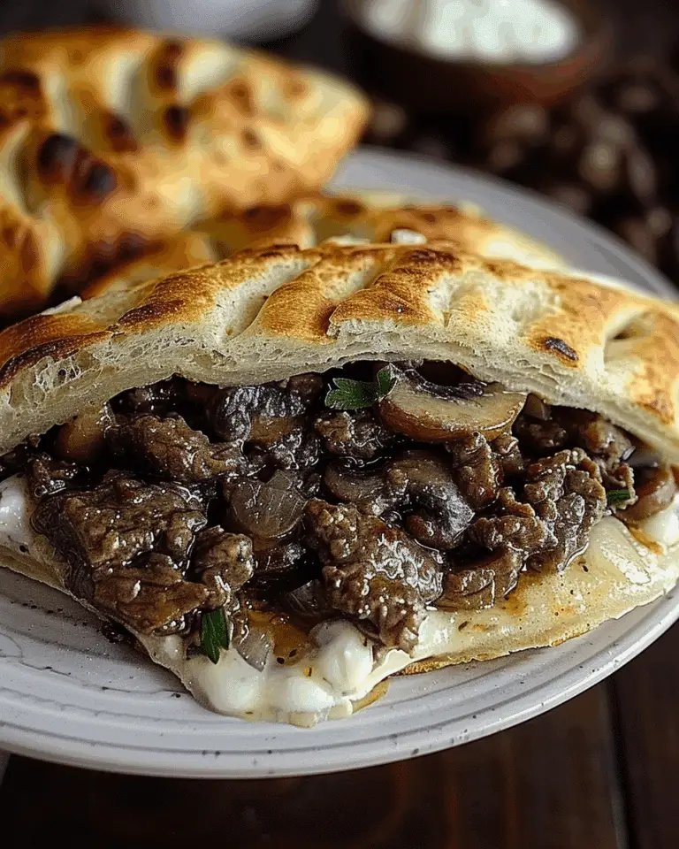 Savory Beef & Mushroom Stuffed Pita Pockets