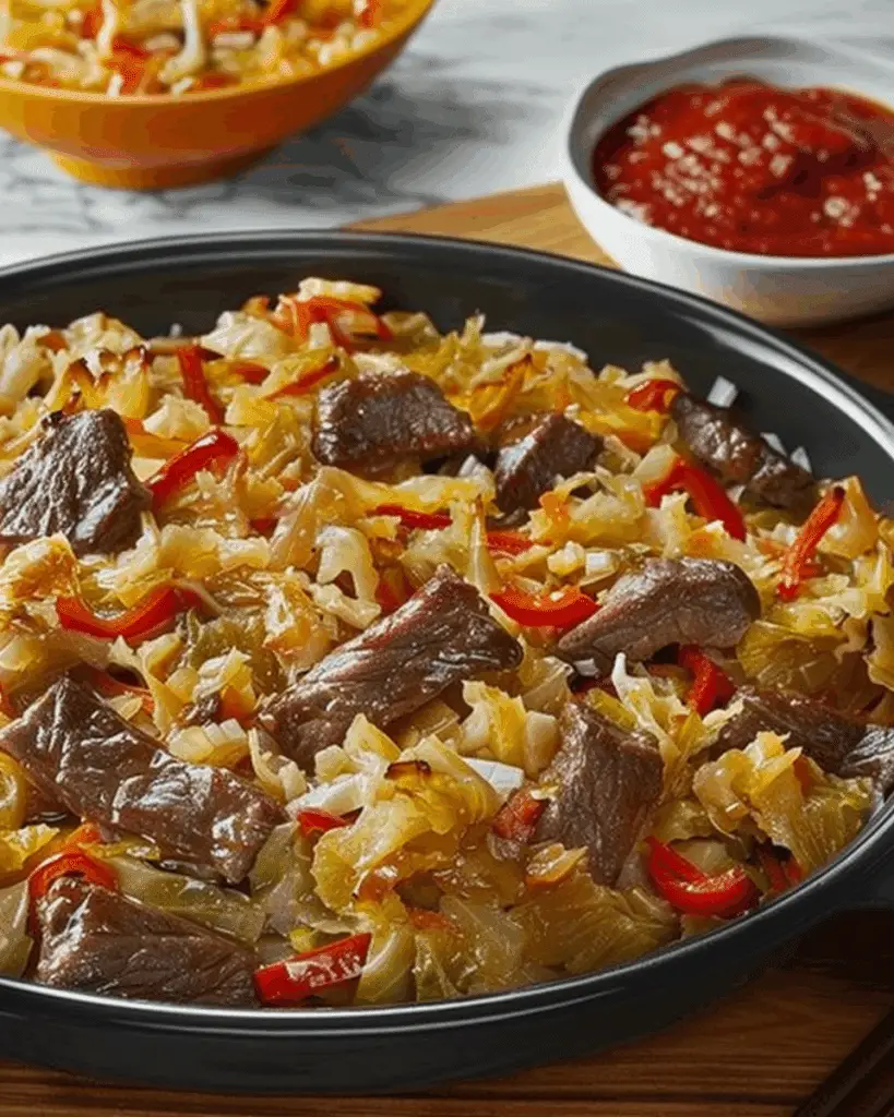 Savory Cabbage Beef Bake