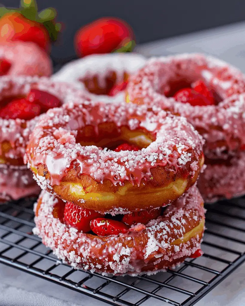 Strawberry Filled Donuts