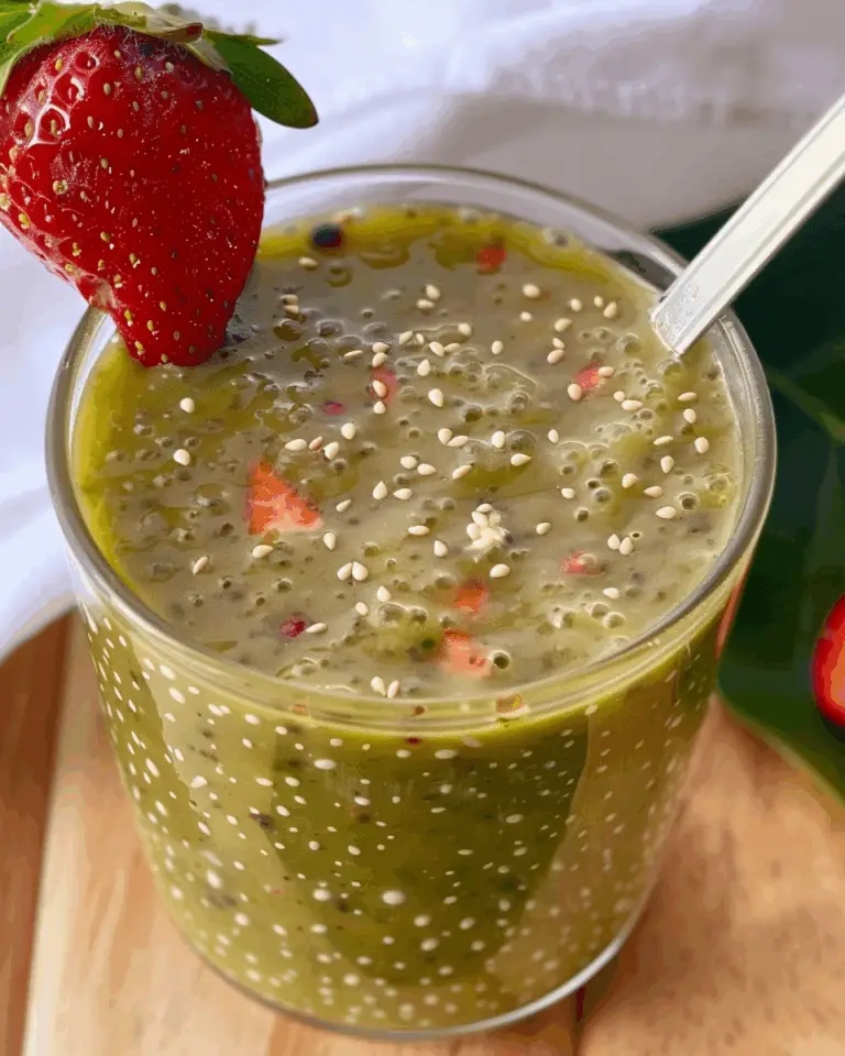 Strawberry Matcha Sago