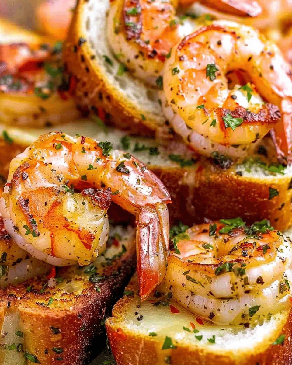 Ultimate Shrimp Grilled Cheese with Garlic Bread