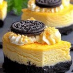 Yellow Velvet Cheesecake With Oreo Base