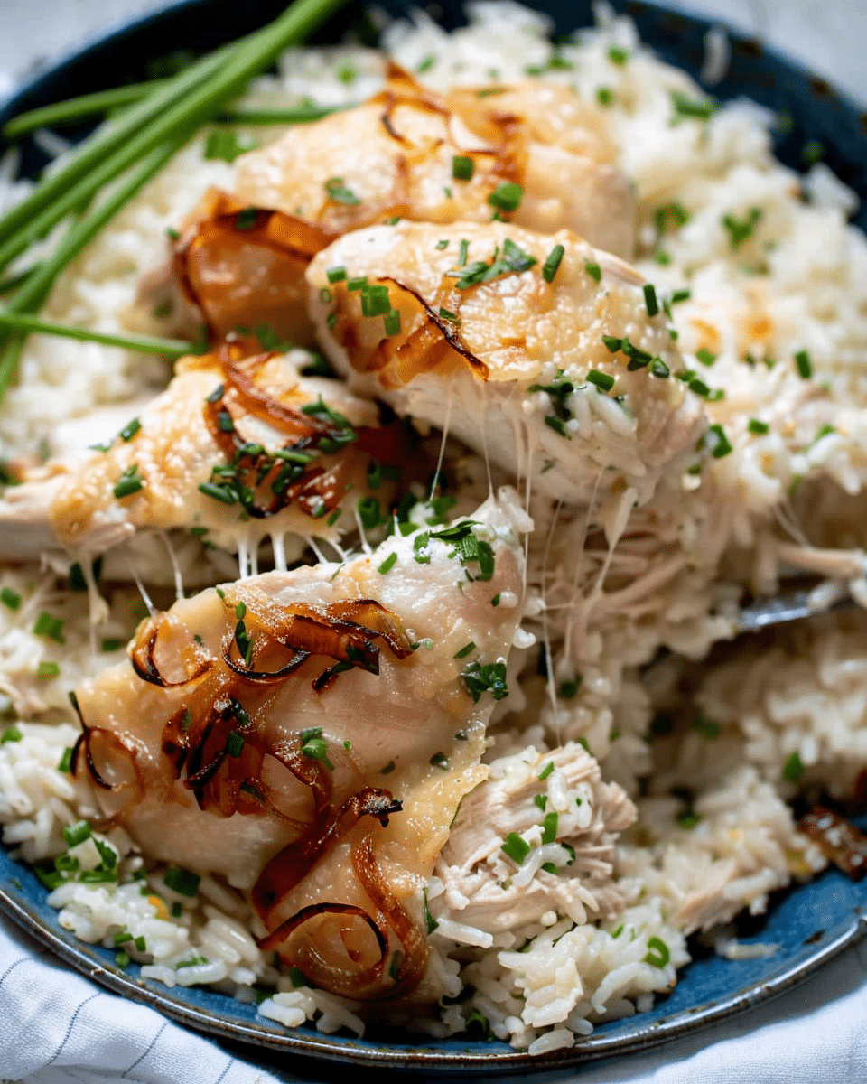 French Onion Chicken Rice Bake