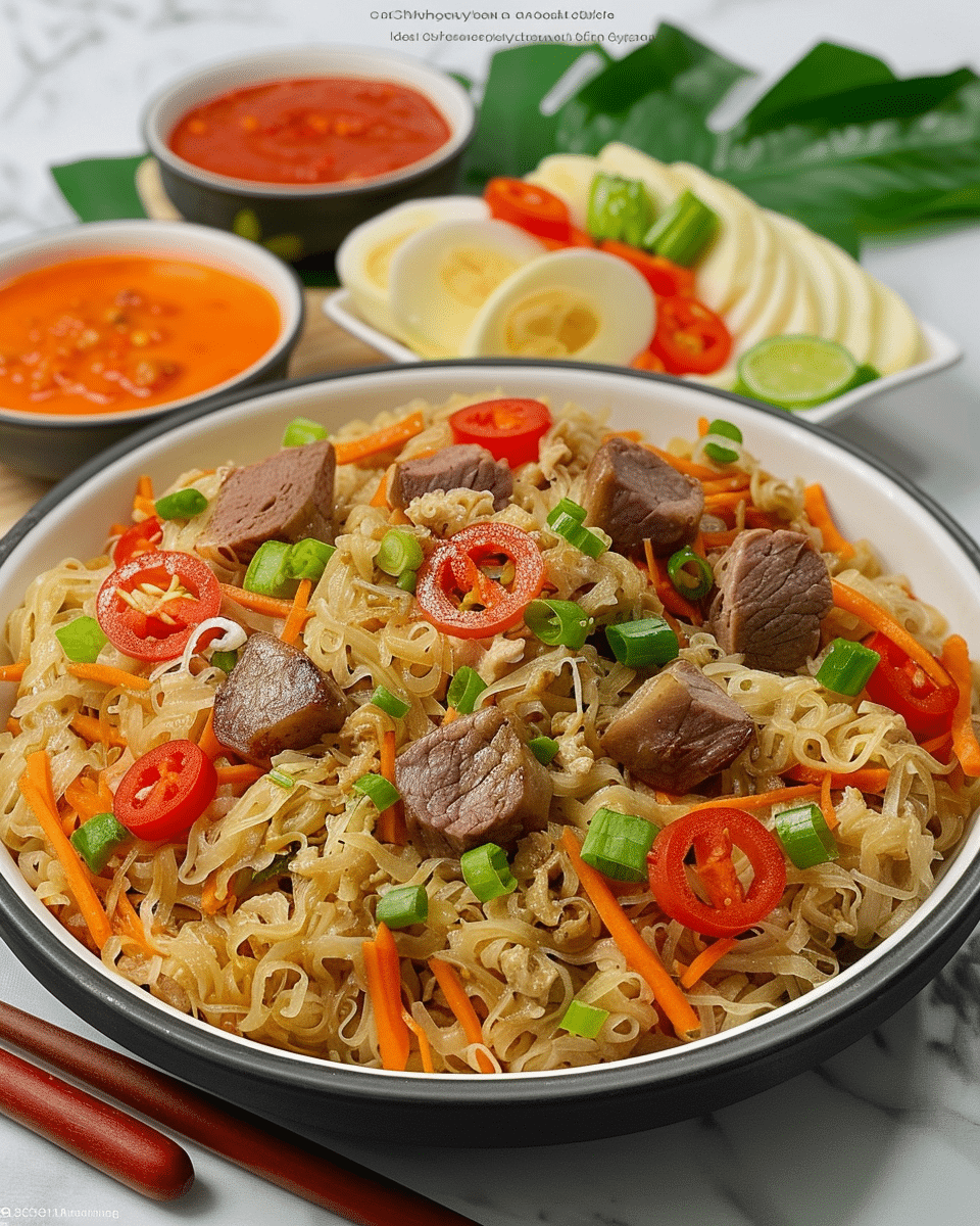 Sotanghon Noodles Stir-Fry