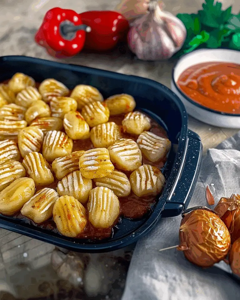 Sheet Pan Gnocchi with Roasted Red Pepper Sauce