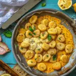 Sheet Pan Gnocchi with Roasted Red Pepper Sauce