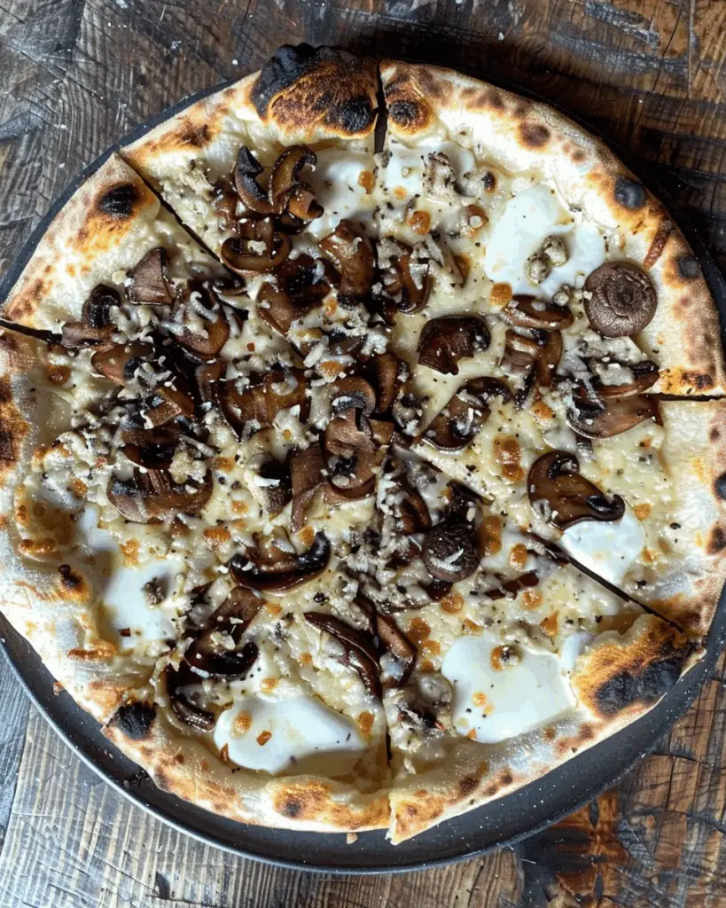 Wild Mushroom Cheese Pizza With Truffle Oil