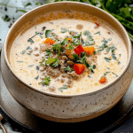 Easy Crockpot Cheeseburger Soup