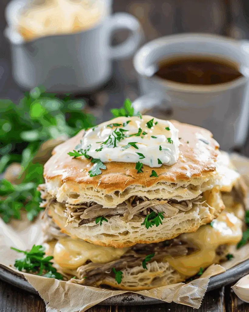 Baked French Dip Biscuits Recipe