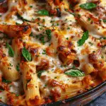 Baked Rigatoni Fra Diavolo with Sausage and Zucchini