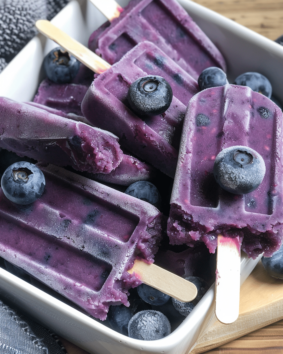Frozen Chicken Blueberry Pup Pops