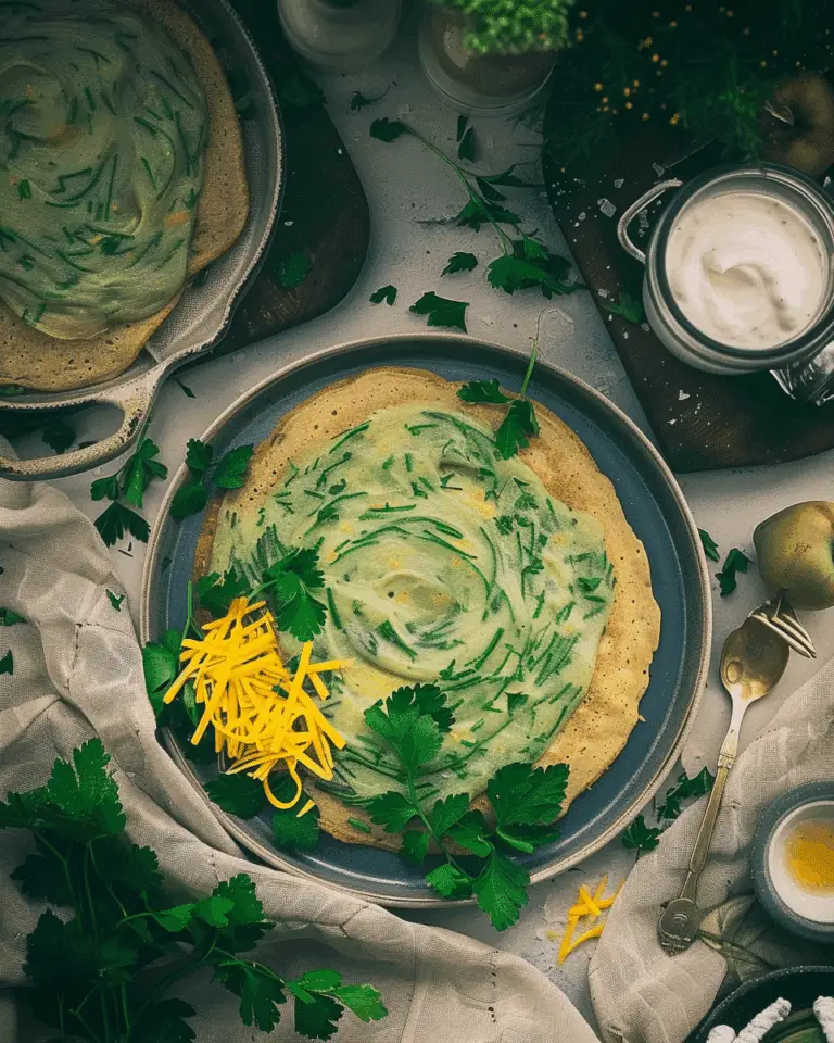 Cheddar Parsley Savory Pancakes