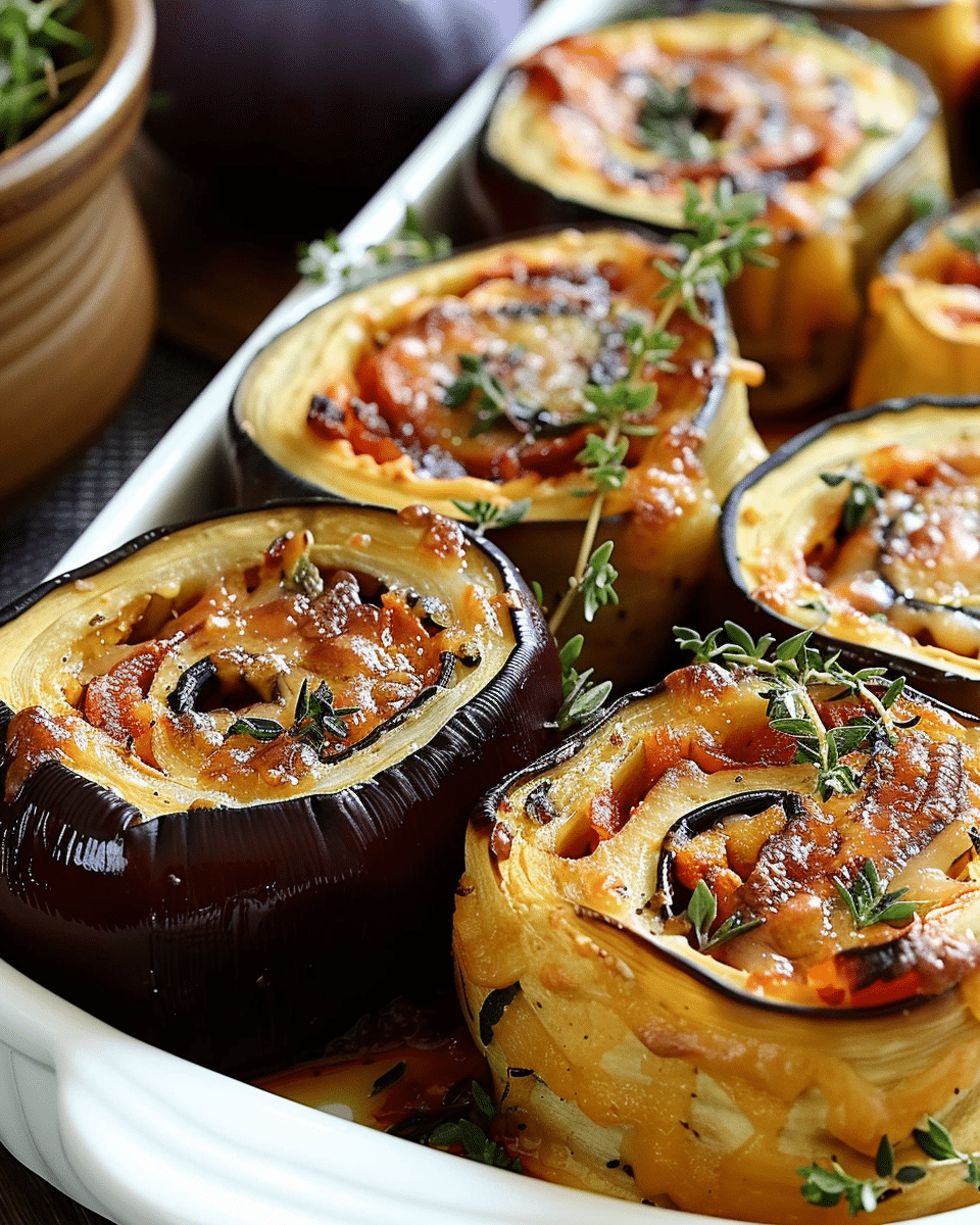Cheesy Eggplant Rolls: A Savory, Stuffed Delight