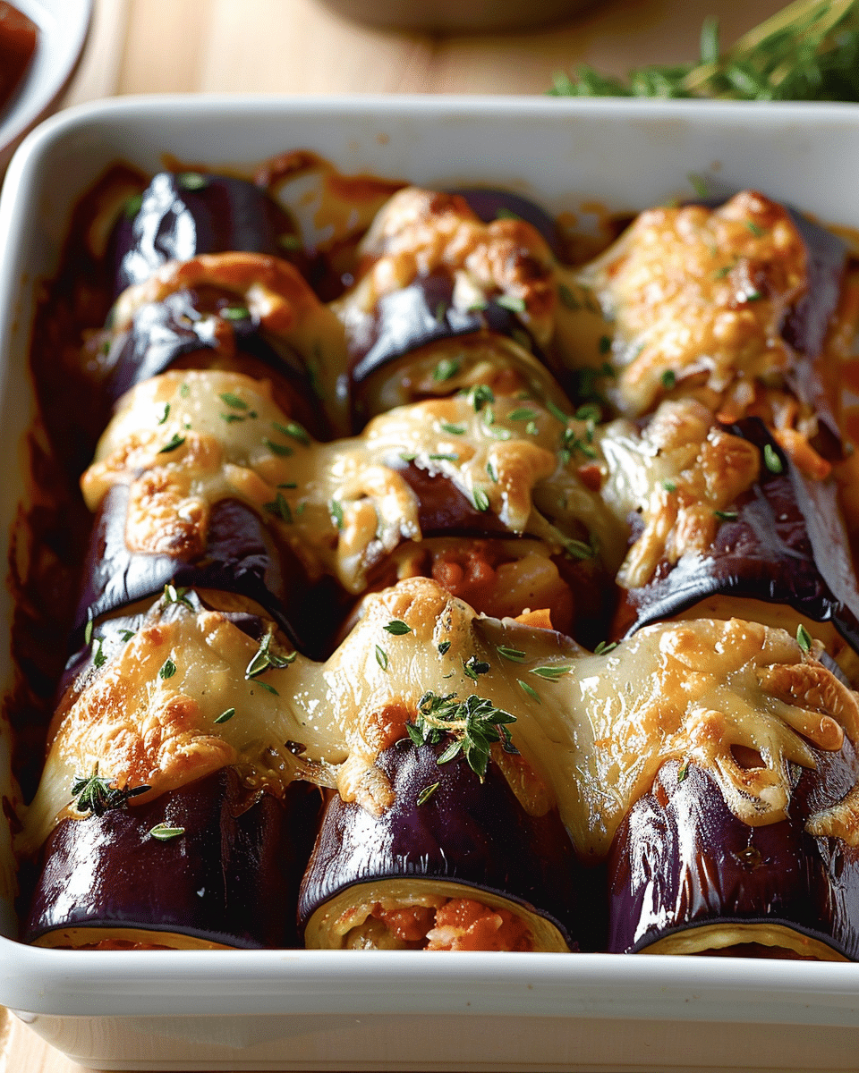 Cheesy Eggplant Rolls: A Savory, Stuffed Delight