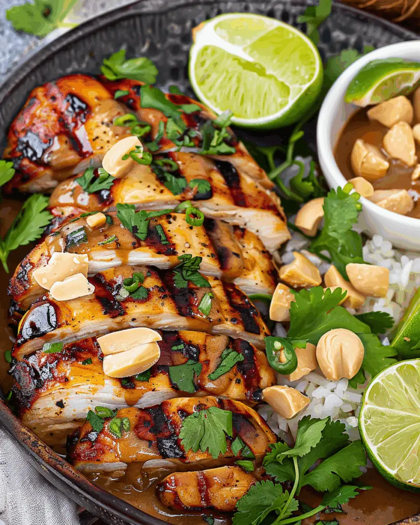 Coconut Chicken with Peanut Sauce