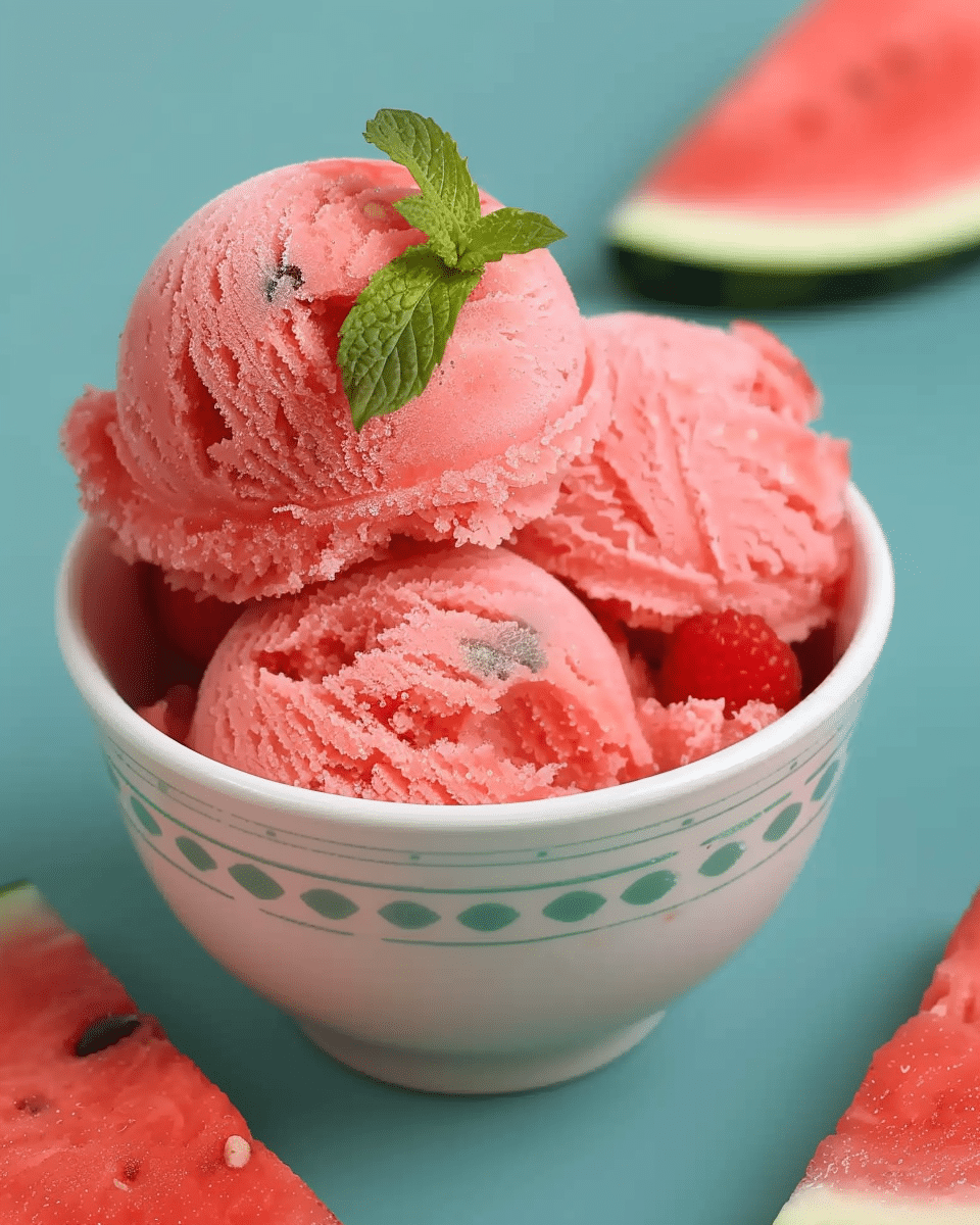 Watermelon Sorbet (3 Ingredients Only!)