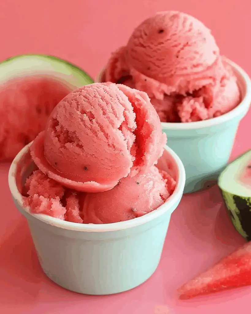 Watermelon Sorbet (3 Ingredients Only!)