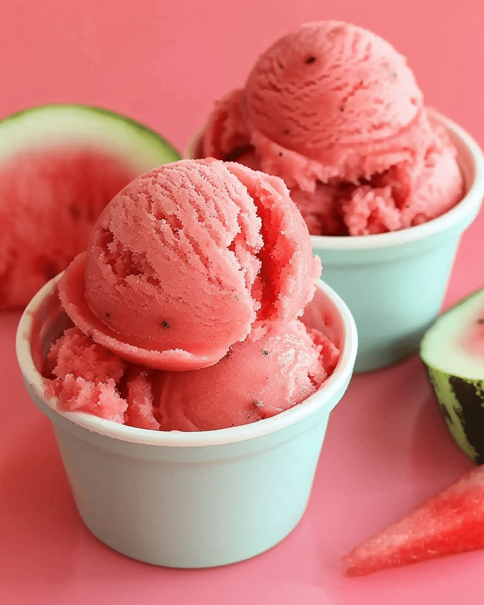 Watermelon Sorbet (3 Ingredients Only!)