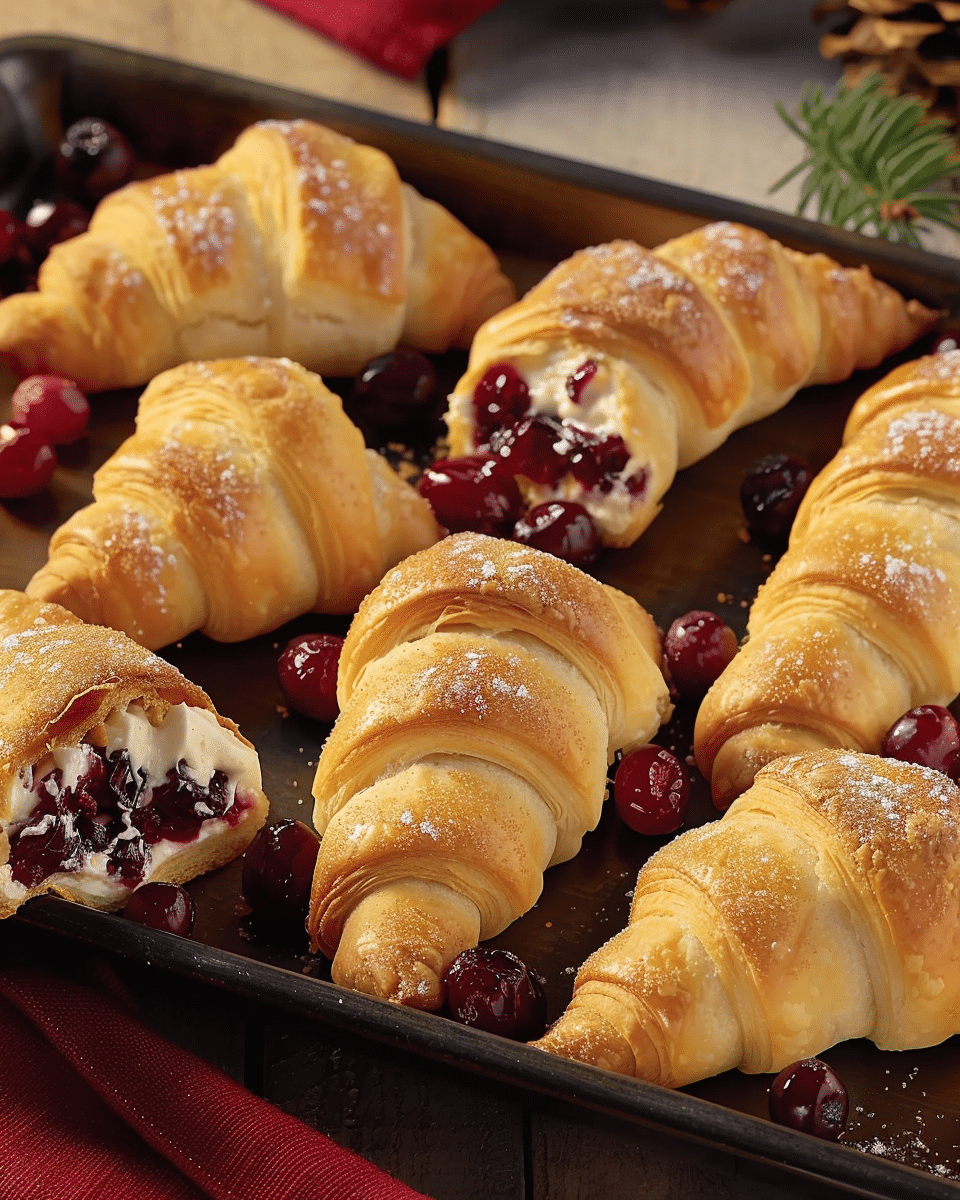 Cranberry Cream Cheese Crescent Bites