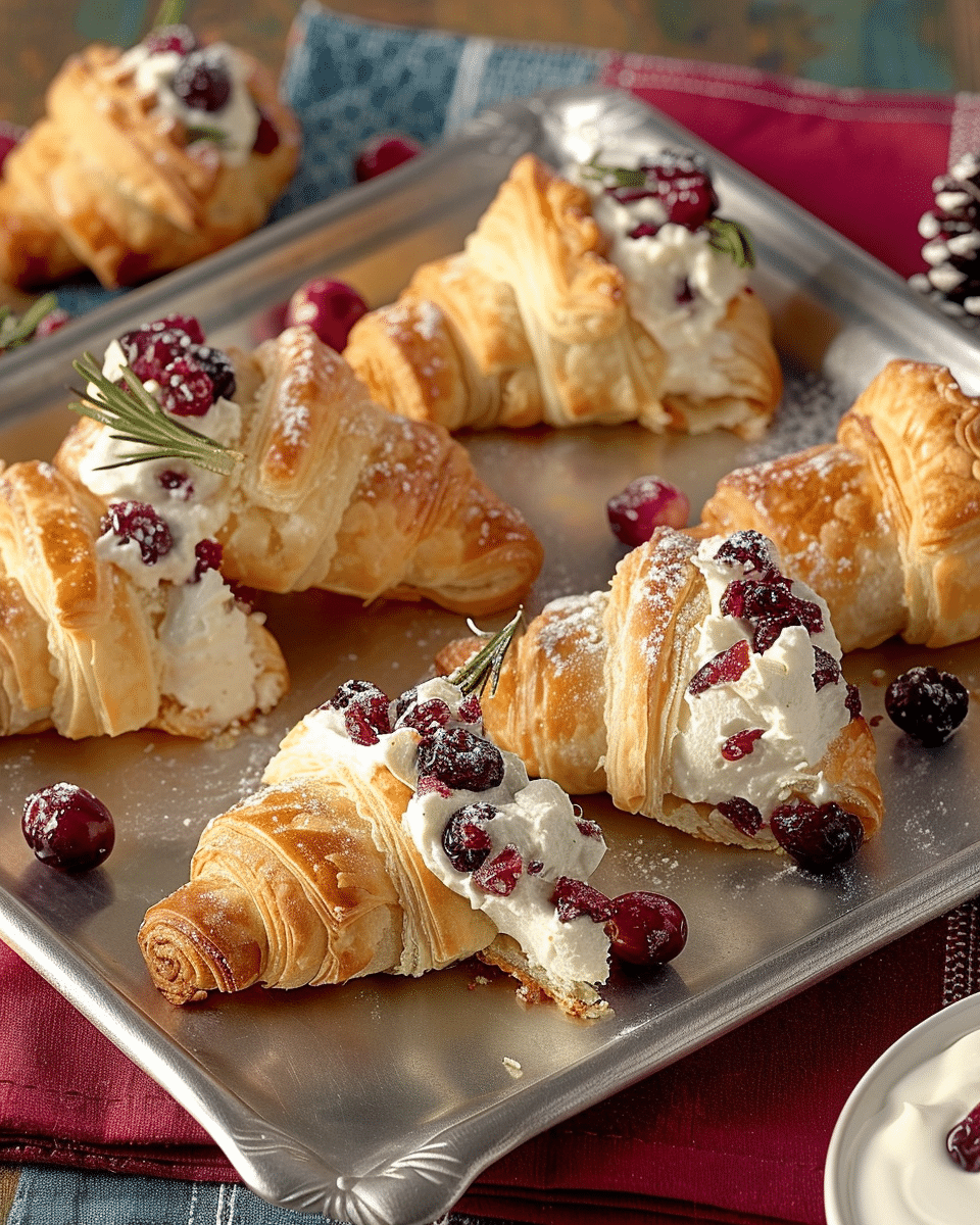 Cranberry Cream Cheese Crescent Bites