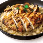 Creamy Garlic Chicken & Mushroom Pasta