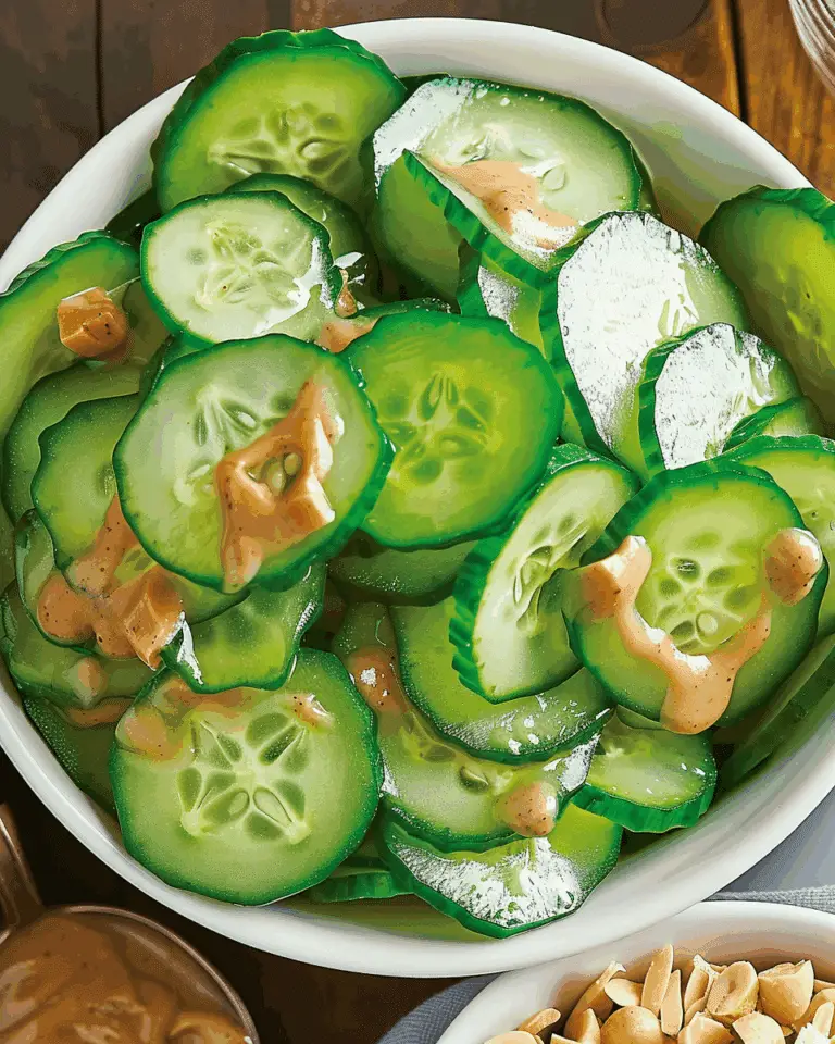 Crisp Cucumber Salad With Peanut Dressing