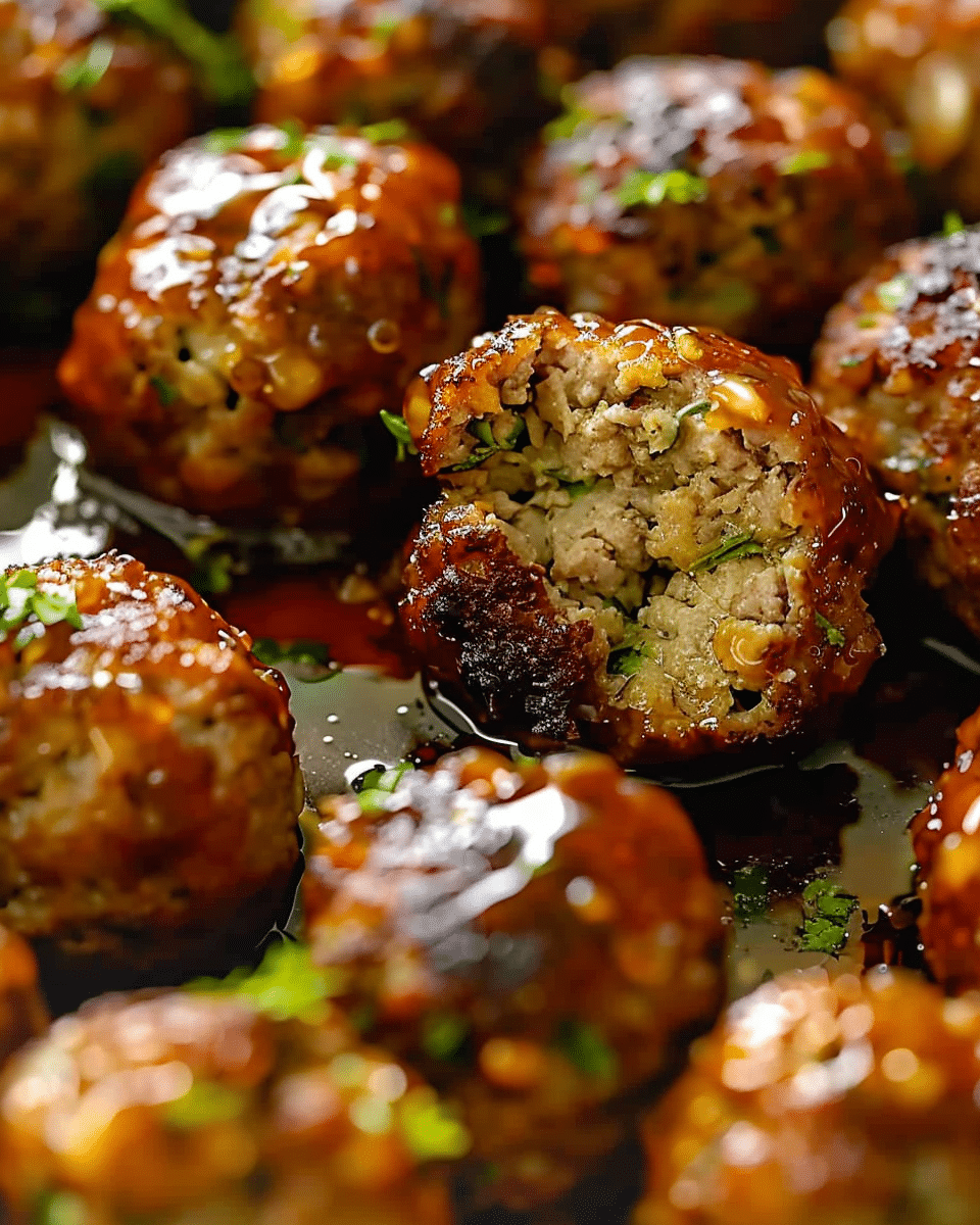 Delicious Honey Garlic Glazed Meatballs
