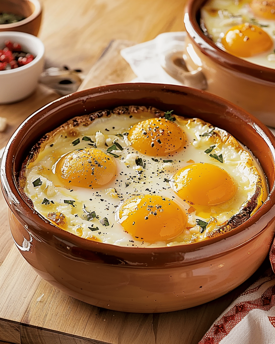 Easy Baked Feta Eggs Recipe