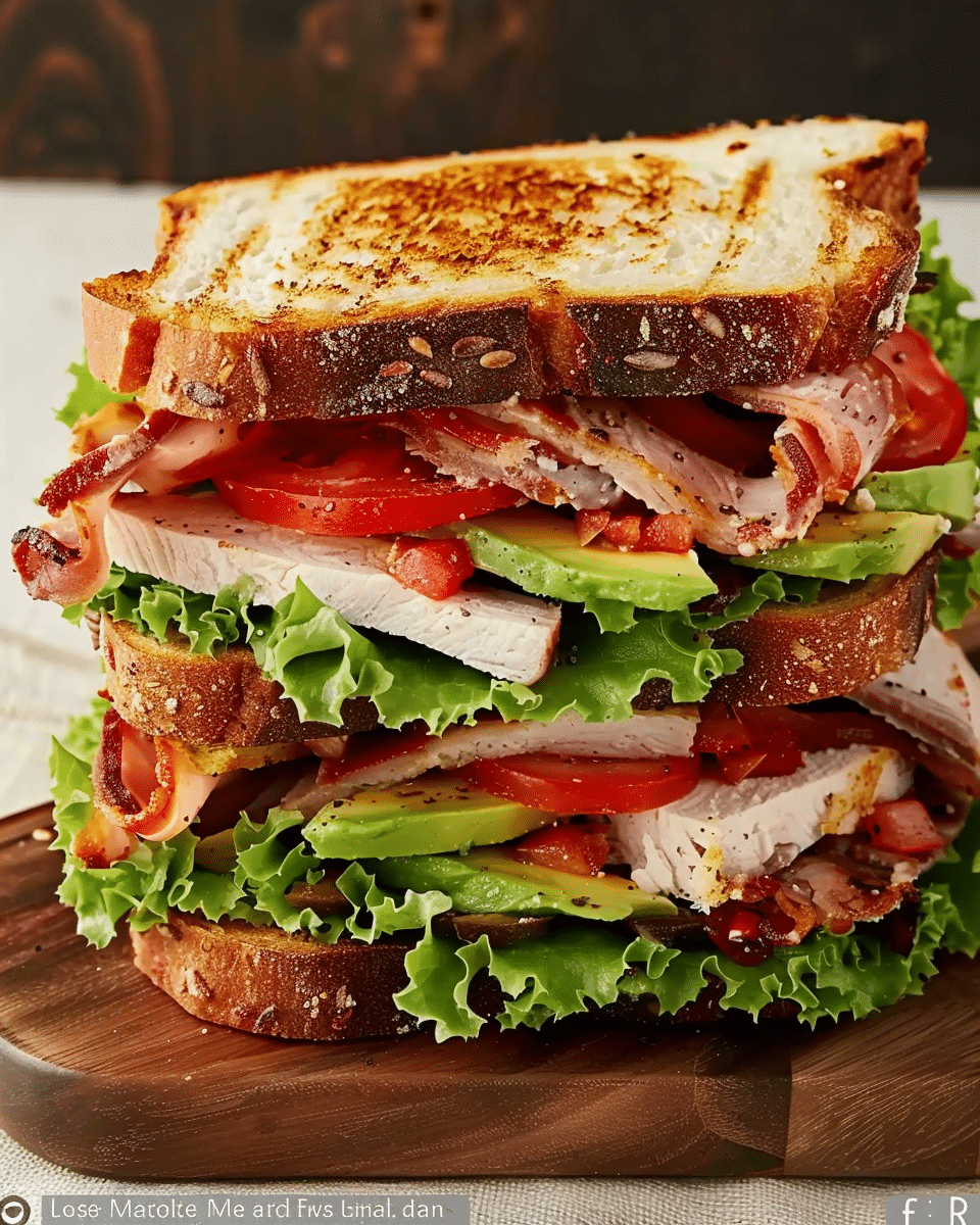 Turkey Avocado Club Sandwich