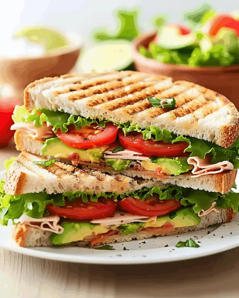 Turkey Avocado Club Sandwich