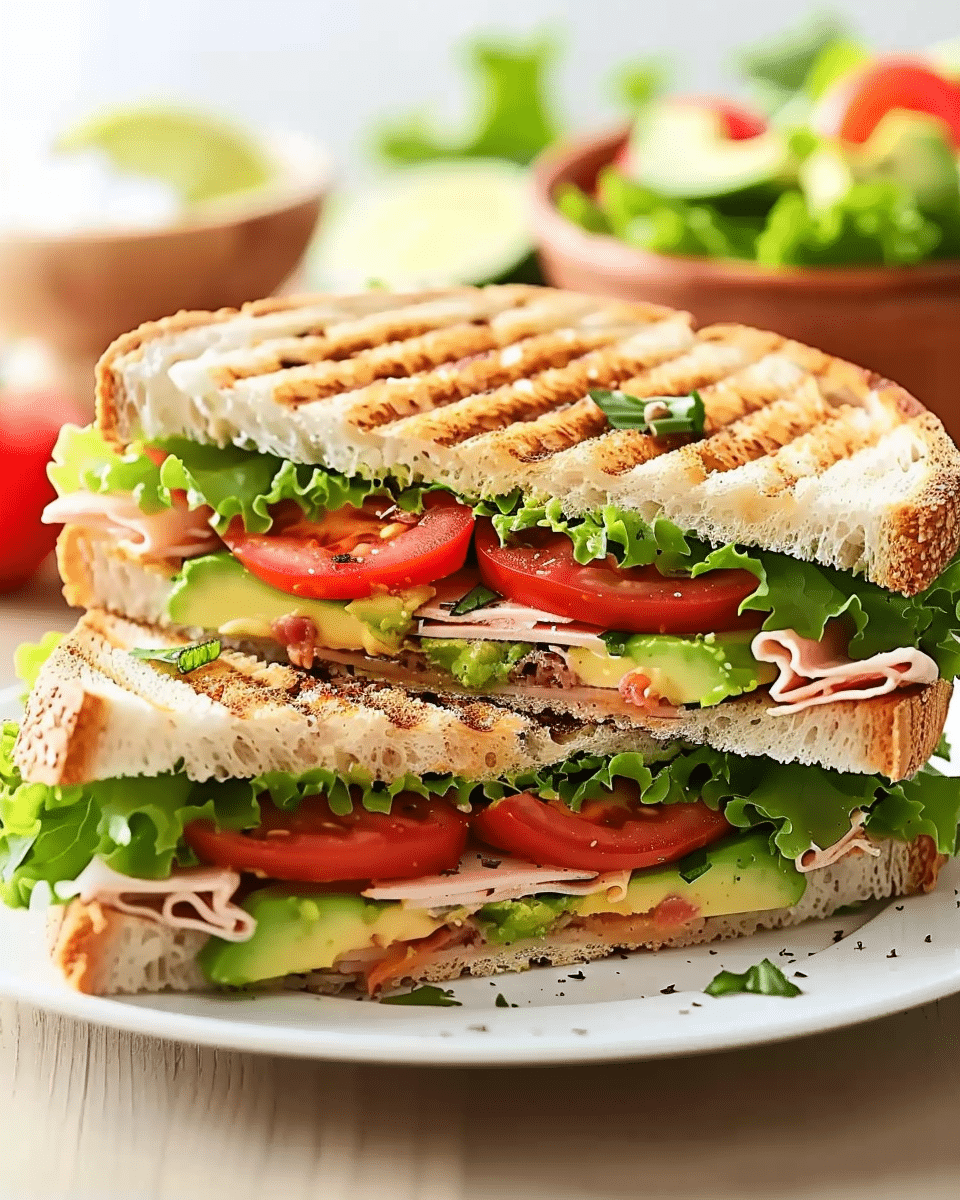 Turkey Avocado Club Sandwich